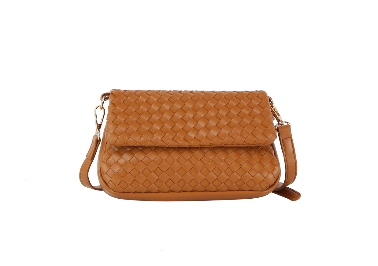 Woven Flap Over Clutch
