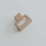 Small Matte Cut Out Rectangle Hair Clip