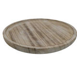 Rustic Round Wood Tray