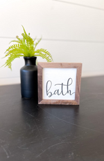 Scripted Bath Sign