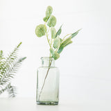 Clear Green Glass Vase-Tall